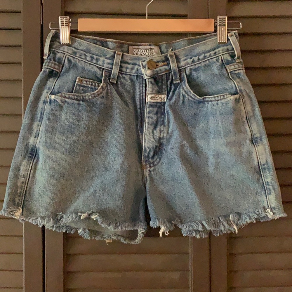 Retro 90s Marithe & Francois Girbaud High Waist Cut Off Shorts